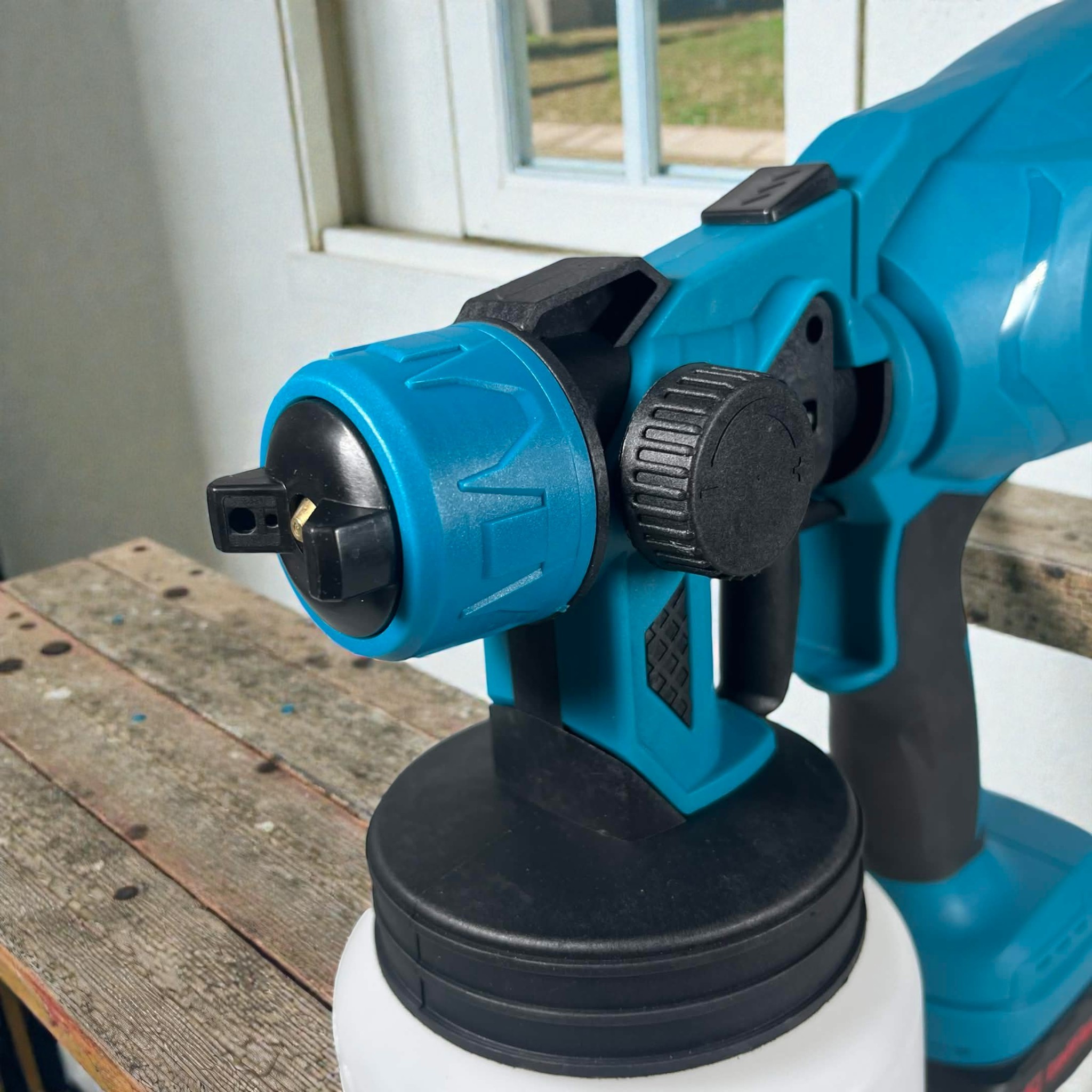 Taffware Pistol Semprot Cat Dinding Spray Gun Elektrik 800ml 1500mAh - TM01 Gambar produk Taffware Pistol Semprot Cat Dinding Spray Gun Elektrik 800ml 1500mAh - TM01