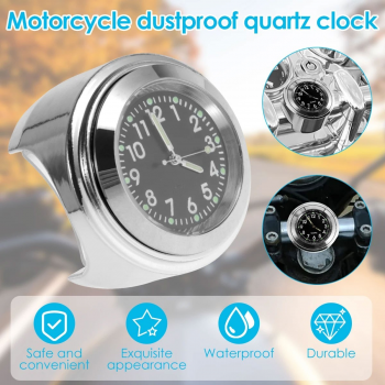 Gambar produk Jam Motor Handlebar Quartz Clock Accessories Zinc Alloy - MT-WTCP