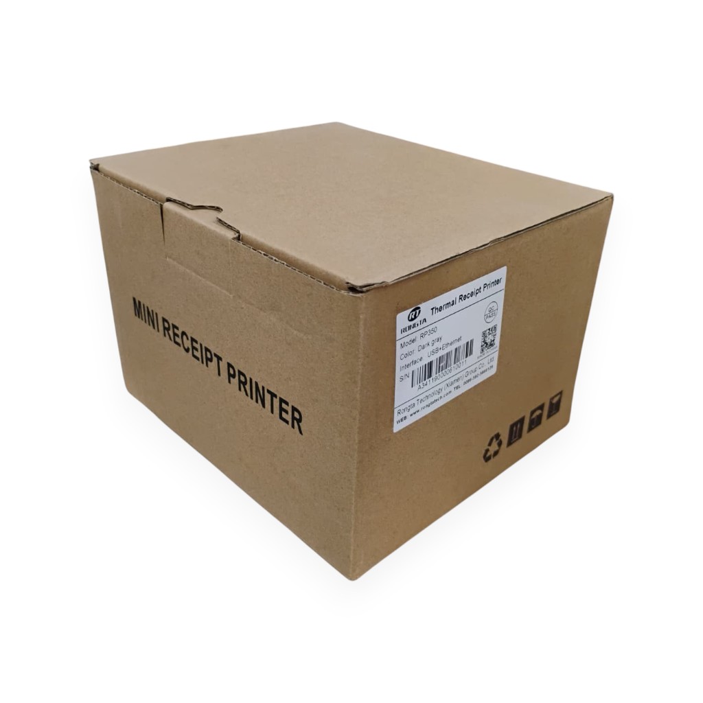 RONGTA Printer Barcode Thermal Label Auto Cutter 203 DPI 200mm/s USB Ethernet - RP350 Gambar produk RONGTA Printer Barcode Thermal Label Auto Cutter 203 DPI 200mm/s USB Ethernet - RP350 - Kemasan