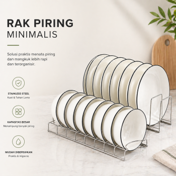 FMA Rak Piring Kitchen Bowl Dish Organizer Stainless Steel Rack 2PCS - FM-3ST