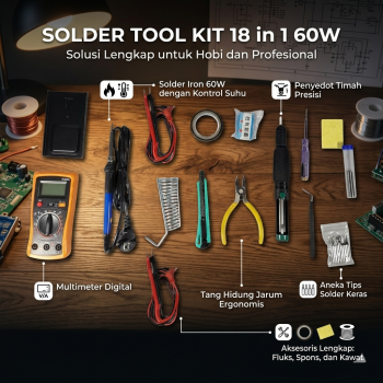 Taffware Solder Tool Kit 18in1 Multimeter Testpen Stand Holder 60W - TW-60