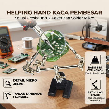 Gambar produk ZEAST Helping Hand Tool Kaca Pembesar dengan Penjepit - TE-805
