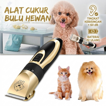 Alat Cukur Bulu Hewan Anjing Kucing 5 Speed 4 Comb 60dB - P2