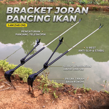 Gambar produk TaffSPORT Bracket Joran Pancing Ikan Adjustable Holder 1.4M - V-003