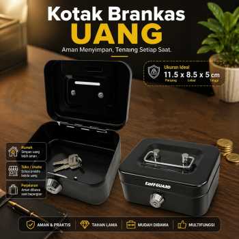 TaffGUARD Kotak Brankas Celengan Uang Safebox Key Lock 11.5x8.5x5cm - HC-11A