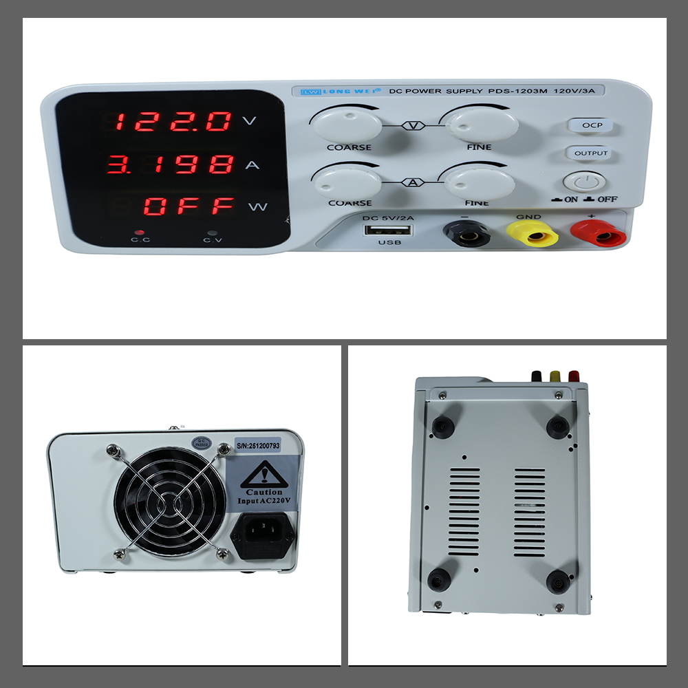 Gambar produk LONGWEI Power Supply Adjustable DC Variable Voltage 120V 3A 360W - PDS-1203M