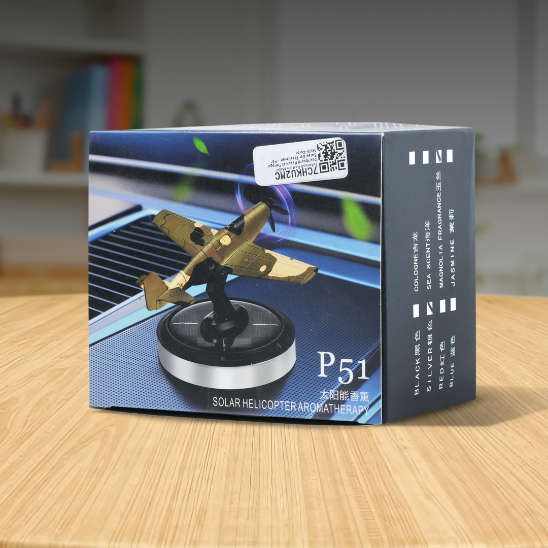 Tefanball Parfum Mobil Dashboard Pesawat Tenaga Surya Car Freshener - P51 Gambar produk Tefanball Parfum Mobil Dashboard Pesawat Tenaga Surya Car Freshener - P51