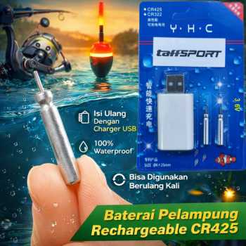 TaffSPORT Baterai Pelampung Pancing LED Rechargeable CR425 USB Charger - LK25