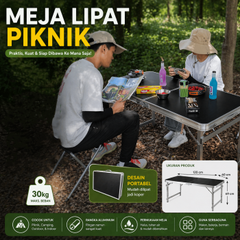 Januel Meja Lipat Multifungsi Foldable Portable Picnic Desk - Jn51
