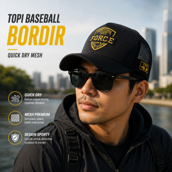 CNOTE Topi Baseball Cap Bordir Quick Dry Mesh New York Force US - C-60