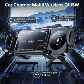 Opans Car Charger Mobil Wireless Fast Charging Qi Automatic Holder 15W - X01