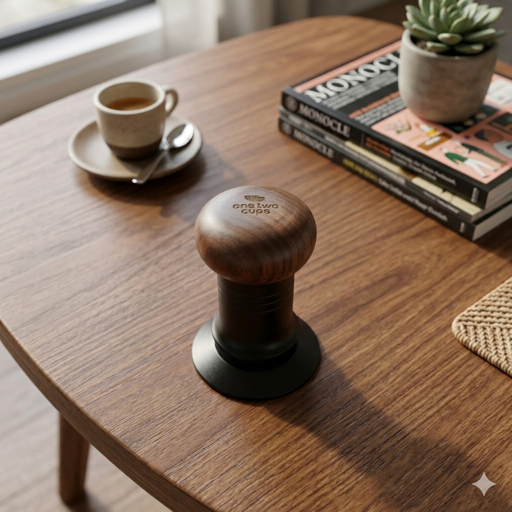 One Two Cups Tamper Kopi Barista Stainless Steel Threaded Bottom 51mm - JN - 25 Gambar produk One Two Cups Tamper Kopi Barista Stainless Steel Threaded Bottom 51mm - JN - 25 - 1