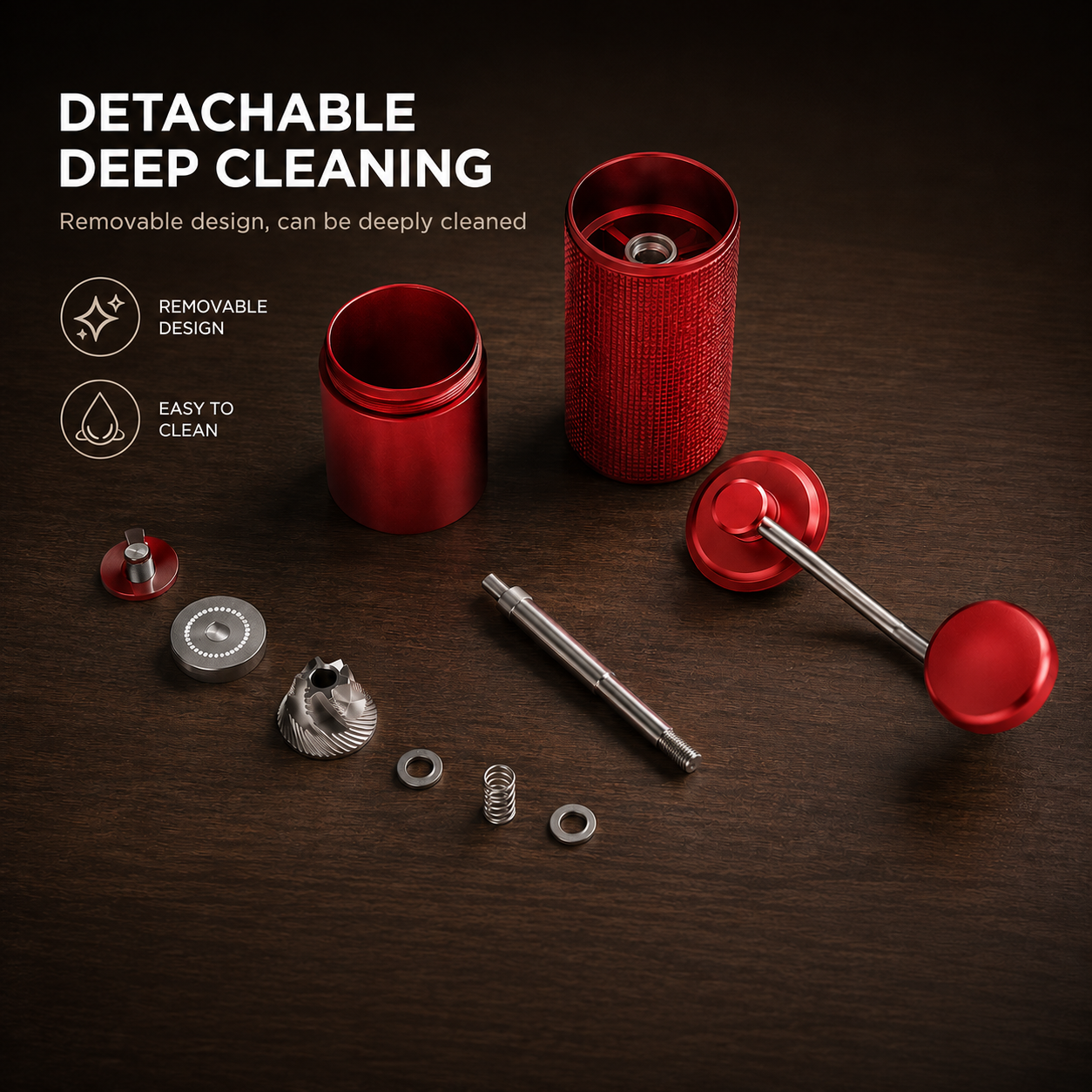 One Two Cups Alat Penggiling Kopi Manual Coffee Grinder Stainless 420 - JN7057 Gambar produk One Two Cups Alat Penggiling Kopi Manual Coffee Grinder Stainless 420 - JN7057 - 3