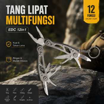 JIPI Tang Lipat Multifungsi Survival Multitool EDC Pliers 12in1 - J-10CM