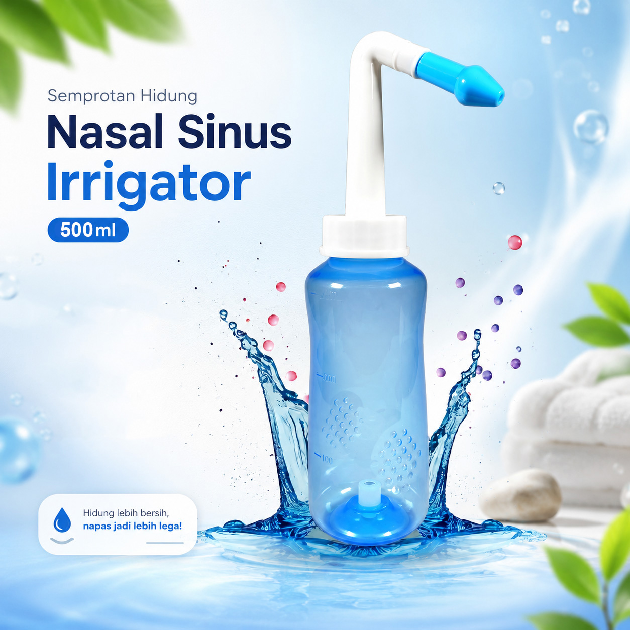 TaffOmicron Semprotan Nasal Hidung Irrigator Sinus Rinse Control Clean 500ml - Jn22 Gambar produk TaffOmicron Semprotan Nasal Hidung Irrigator Sinus Rinse Control Clean 500ml - Jn22 - Utama