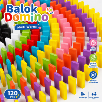 Gambar produk ROXPORT Mainan Balok Domino Chain Reaction Interactive Toys 120 PCS - ZMY-1