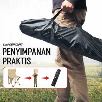 Gambar produk TaffSPORT Kursi Lipat Outdoor Camping Portable Oxford Folding Chair L - BD852 - 6