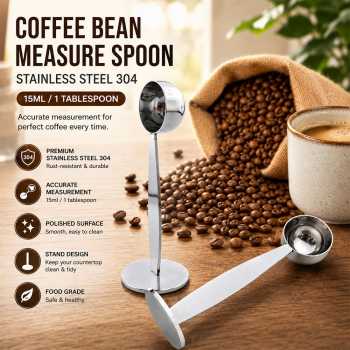 Qiilu Sendok Takar Coffee Bean Measure Spoon Stainless Steel 304 15ml - QL1