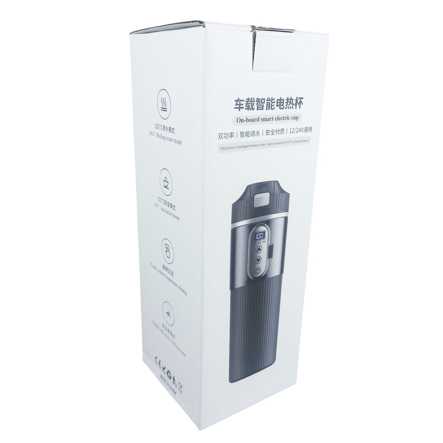 JAISUNG Botol Minum Termos Elektrik Adjustable Car Plug 100W 500ml - 2302 Gambar produk JAISUNG Botol Minum Termos Elektrik Adjustable Car Plug 100W 500ml - 2302 - Kemasan
