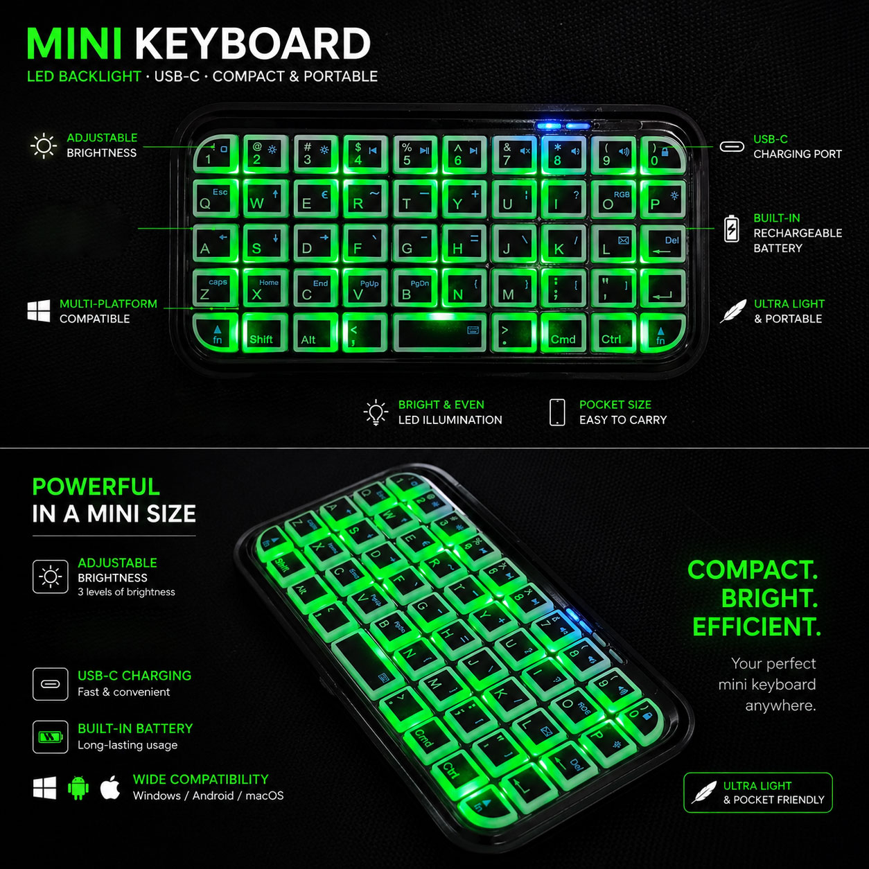 XZT Keyboard Wireless Mini Bluetooth 3.0 Rechargeable - Z49 Gambar produk XZT Keyboard Wireless Mini Bluetooth 3.0 Rechargeable - Z49 - 2