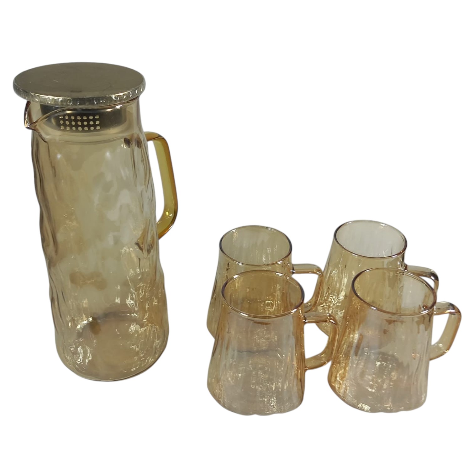 Wloks Set Teko Cangkir Kaca Kopi Teh 1 Pitcher 4 Cups Heat Proof 1.6L - WL16 Gambar produk Wloks Set Teko Cangkir Kaca Kopi Teh 1 Pitcher 4 Cups Heat Proof 1.6L - WL16 - 4