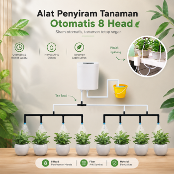 Arulla Alat Penyiram Tanaman Otomatis Timer Flower Watering 8 Head - AR8H