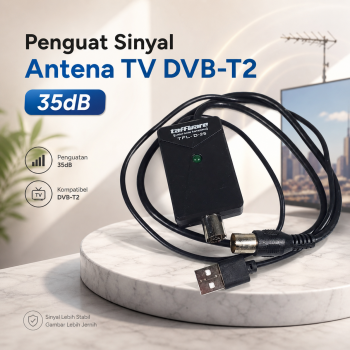 Taffware Penguat Sinyal Antena TV Amplifier Signal Booster DVB-T2 35dB - TFL-D-25