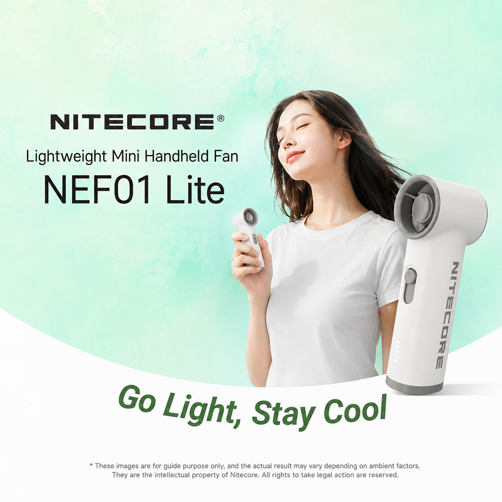 Gambar produk NITECORE Kipas Angin Mini Portable 5 Speed Level 2600mAh - NEF01 Lite - Utama