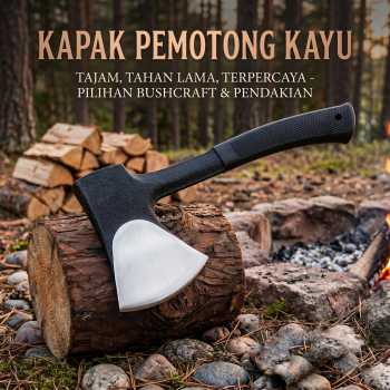 Gambar produk JEEP Kapak Pemotong Kayu Tajam Wood Cutting One Handed Axe - JP57