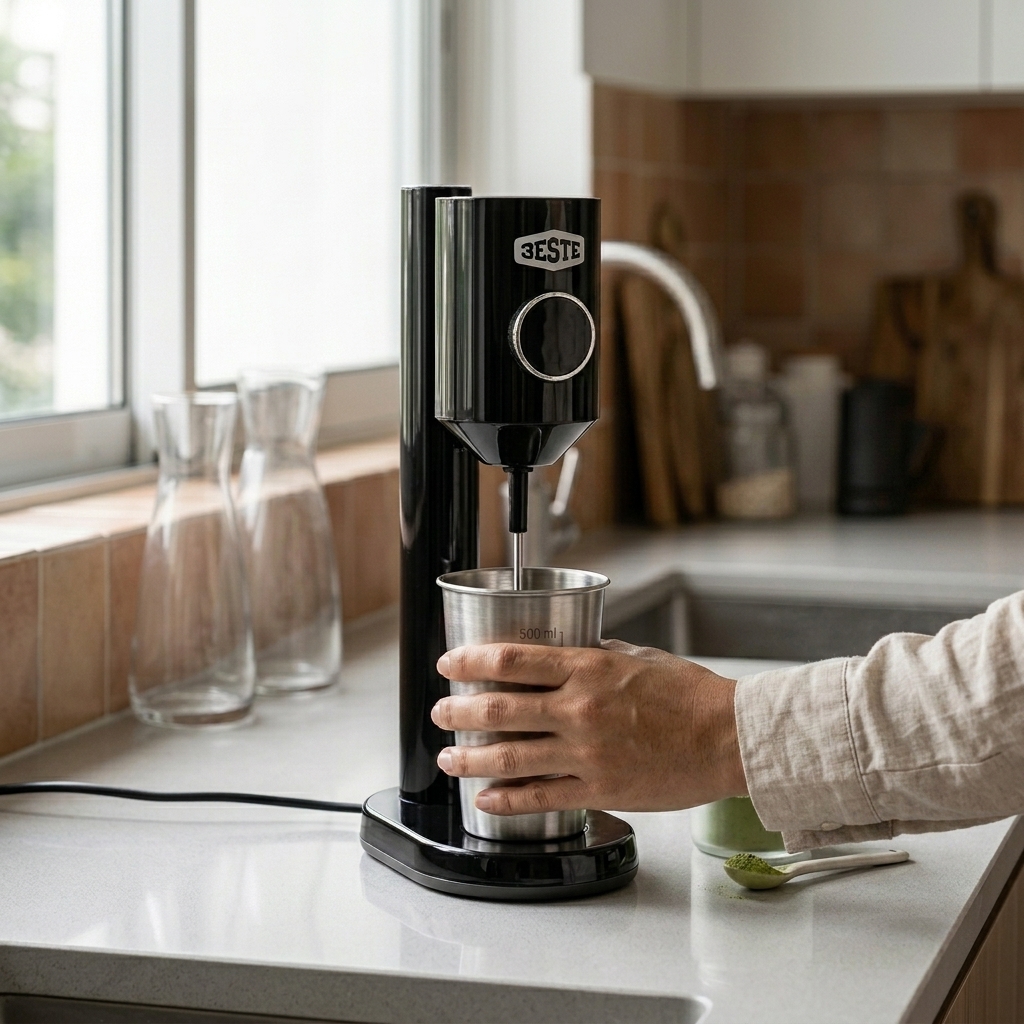 Trieste Mixer Elektrik Pengaduk Minuman Otomatis 100W 500ml - HSM-707 Gambar produk Trieste Mixer Elektrik Pengaduk Minuman Otomatis 100W 500ml - HSM-707 - 4