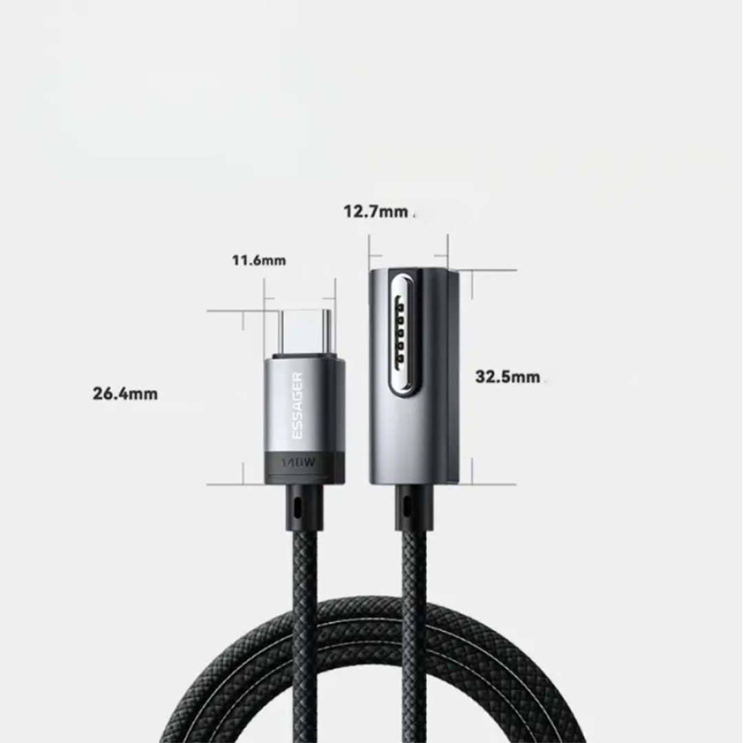 Gambar produk ESSAGER Kabel Data Type C to Magsafe 3 Fast Charging MacBook 140W 1M - ES-X69 - 8