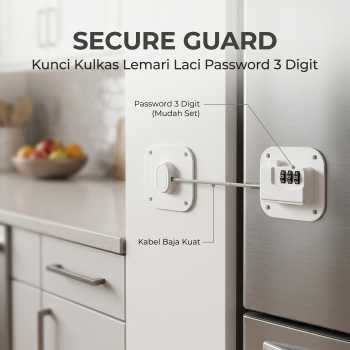 EUDEMON Kunci Kulkas Lemari Laci Baby Safety Lock Password 3 Digit - FQ1