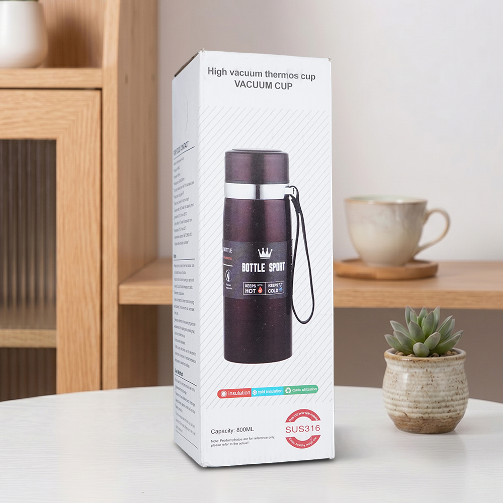BOUTH Botol Minum Termos Tumbler Air Panas Dingin Stainless Steel 800ml - A1A9 Gambar produk BOUTH Botol Minum Termos Tumbler Air Panas Dingin Stainless Steel 800ml - A1A9 - Kemasan