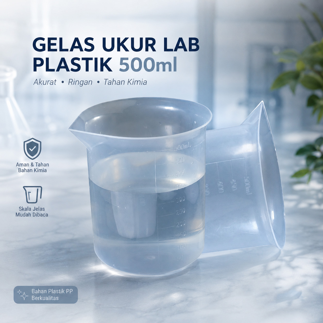 VYROX LITE Gelas Ukur Plastik Dapur Laboratorium Measuring Cup 500ml - BR04 Gambar produk VYROX LITE Gelas Ukur Plastik Dapur Laboratorium Measuring Cup 500ml - BR04 - Utama