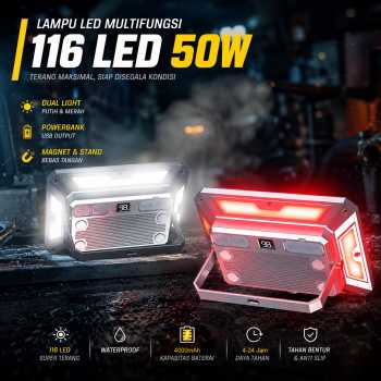 WINSFIRE Lampu LED Camping Emergency 4in1 Color USB Waterproof - KXK-686