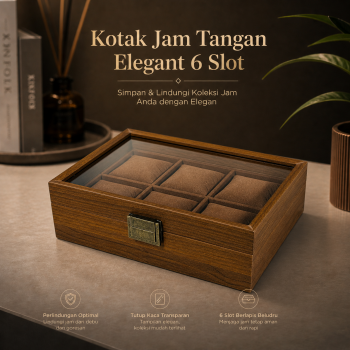 WBOX Kotak Jam Tangan Storage Organizer Wooden Elegant Watch Box - SKW148/SKW147