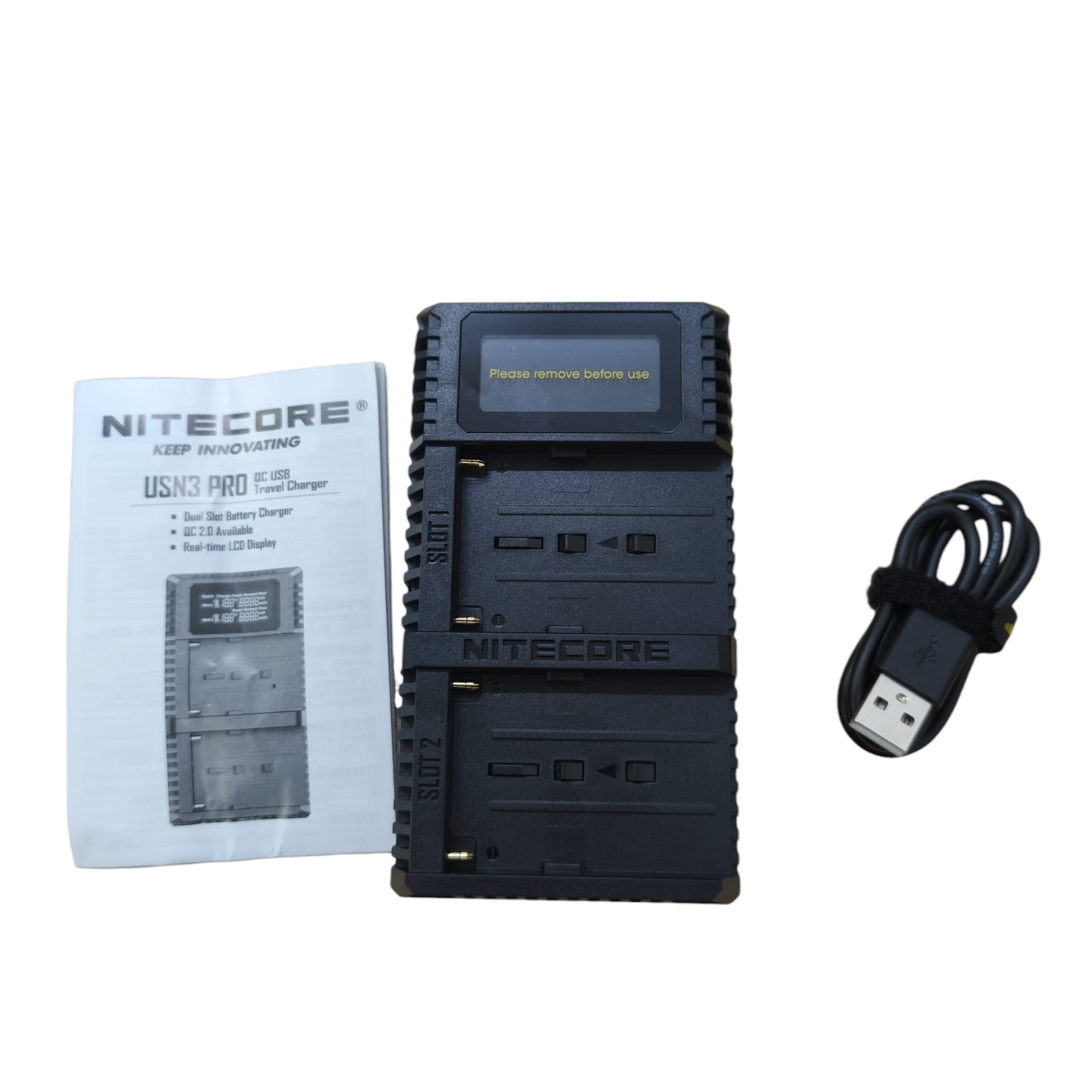 Gambar produk NITECORE Charger Baterai 2 Slot Sony NP-FM500H NP-F730 NP-F750 QC LCD - USN3 Pro - 8