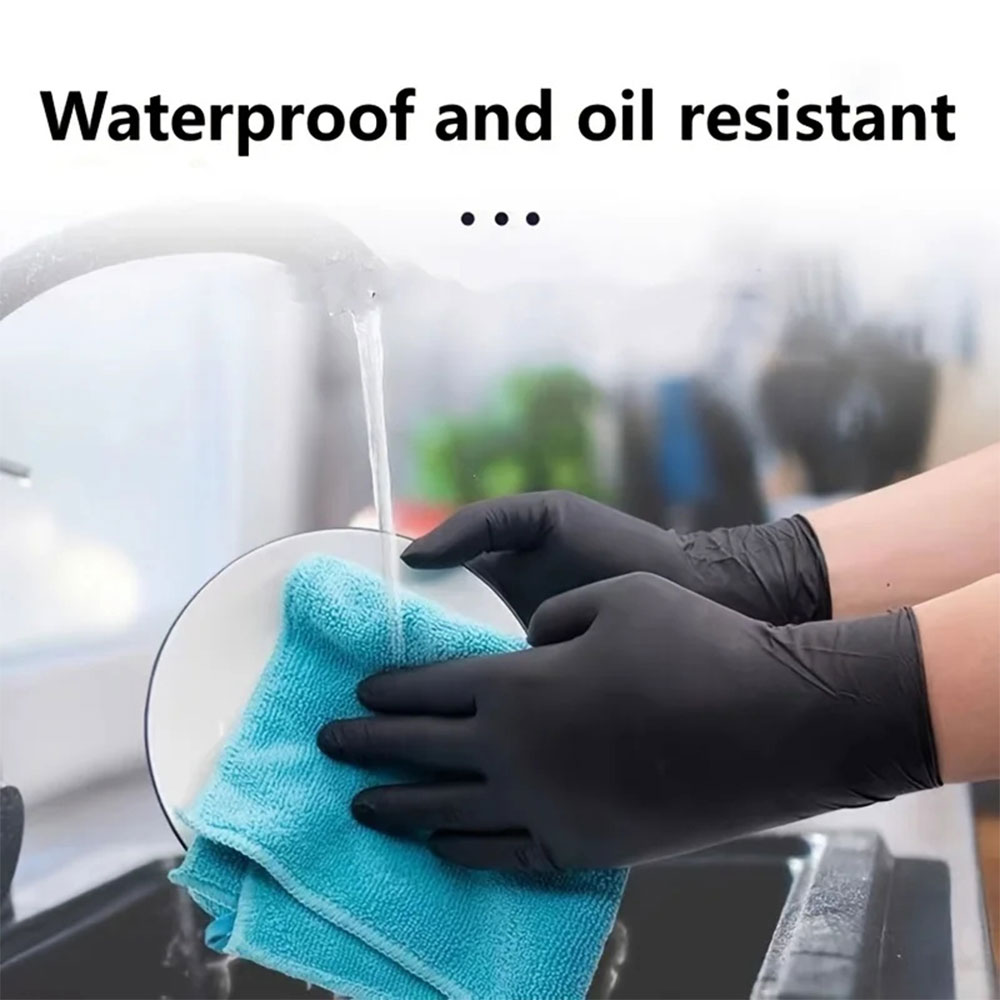 Hobf Sarung Tangan Nitril Karet Cuci Piring Cleaning Gloves Disposable M - ST010 Gambar produk Hobf Sarung Tangan Nitril Karet Cuci Piring Cleaning Gloves Disposable M - ST010 - 2