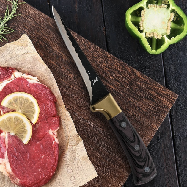 KNIFEZER Pisau Daging Fillet Stainless Steel 3Cr13 Forged Boning Knife - LT27 Gambar produk KNIFEZER Pisau Daging Fillet Stainless Steel 3Cr13 Forged Boning Knife - LT27 - 1