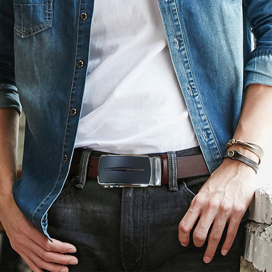Kepala Gesper Ikat Pinggang Pria Automatic Belt Buckle Metal Model 4 - 620 Gambar produk Kepala Gesper Ikat Pinggang Pria Automatic Belt Buckle Metal Model 4 - 620 - 5