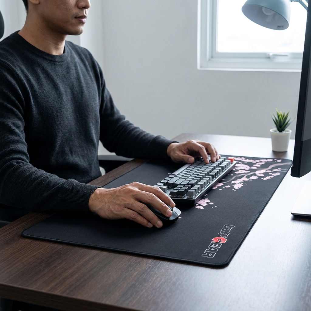 TaffGEAR Mouse Pad Sakura Desk Mat Anti Slip 600x300x3mm - LN010 Gambar produk TaffGEAR Mouse Pad Sakura Desk Mat Anti Slip 600x300x3mm - LN010 - 6