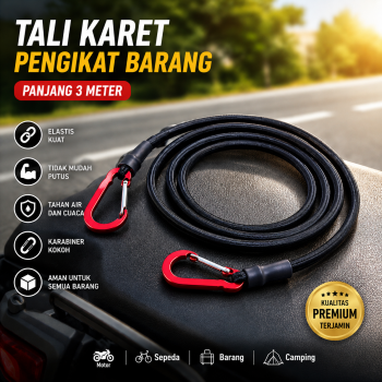 Januel Tali Karet Pengikat Barang Bagasi Motor Elastic Cord Strap - Jn61