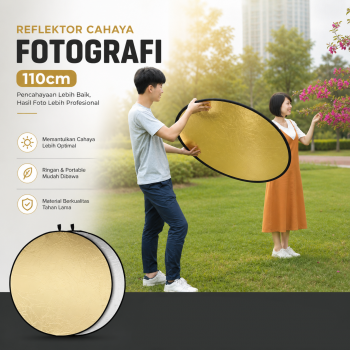 TaffSTUDIO Reflektor Cahaya Fotografi Studio 2in1 Foldable Portable - GO11