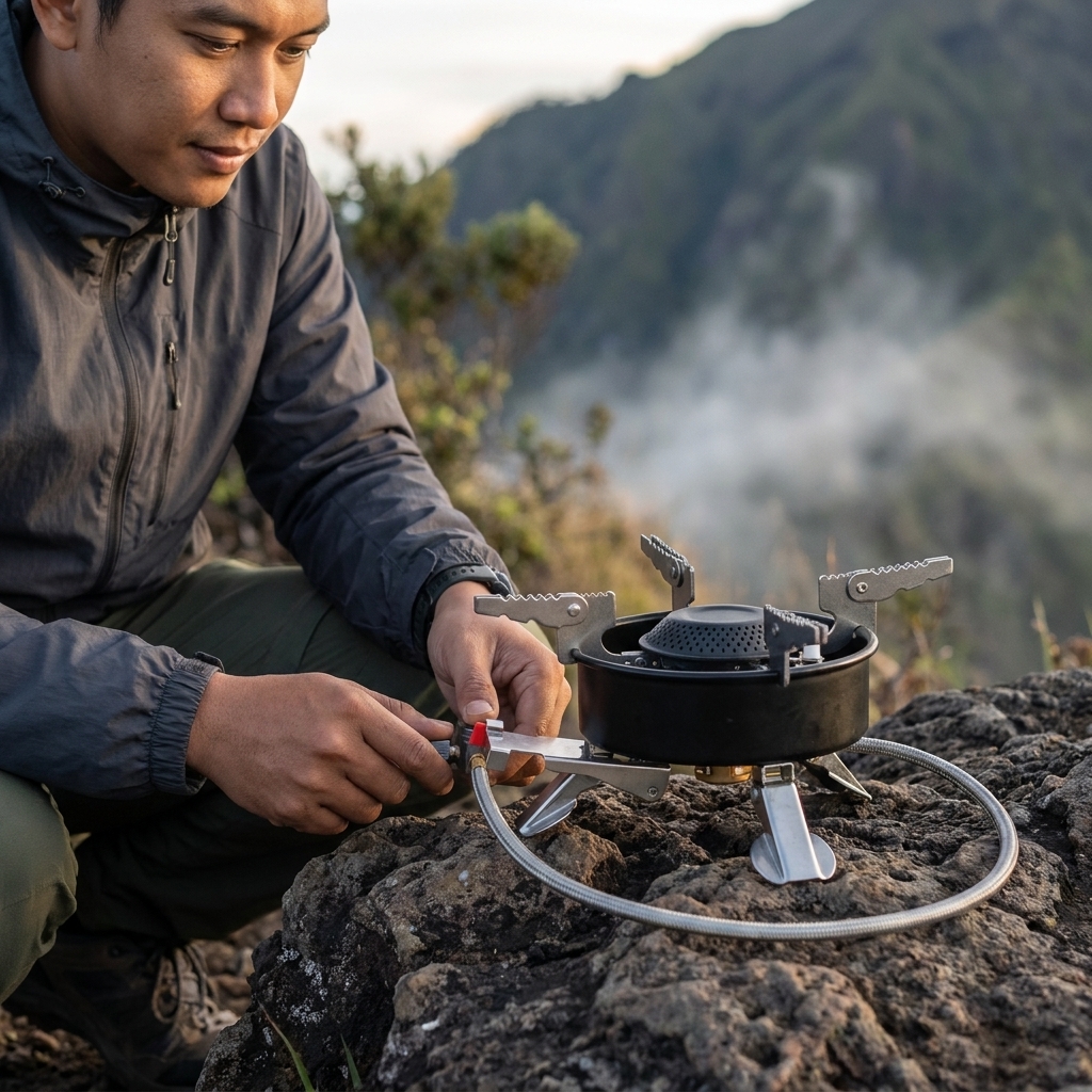 Gambar produk BONFIRE Kompor Gas Portable Lipat Outdoor 1 Burner Camping Stove - BF007 - 6