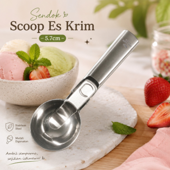 One Two Cups Sendok Scoop Es Krim dan Buah Stainless Steel 5.7cm - OTC57