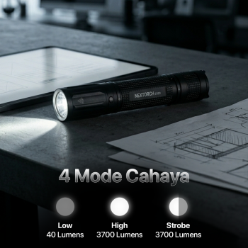Gambar produk NEXTORCH Lampu Senter LED Mini Bright Tactical USB Type C 3700 Lumens - E52D - 3