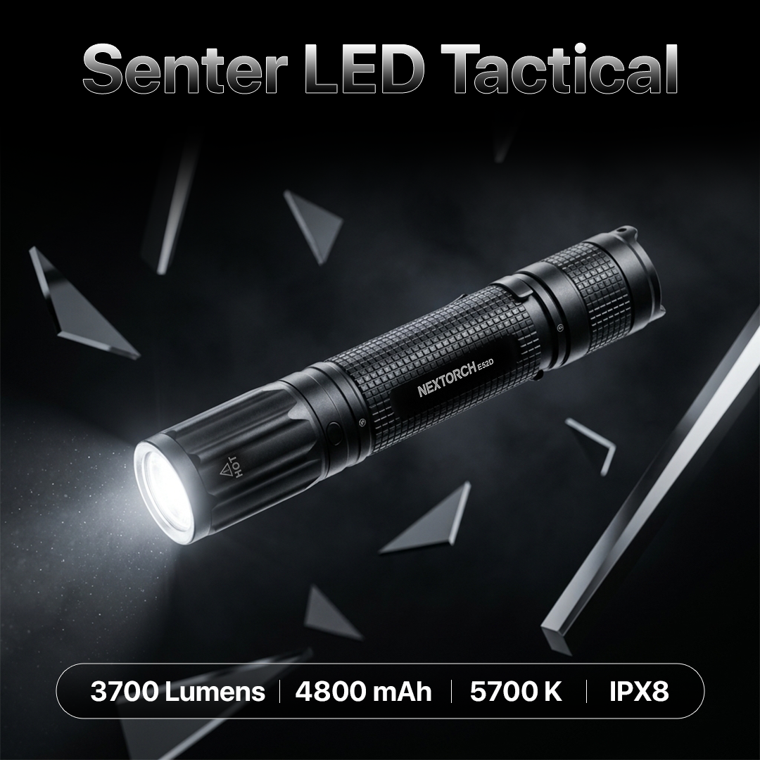 Gambar produk NEXTORCH Lampu Senter LED Mini Bright Tactical USB Type C 3700 Lumens - E52D - Utama