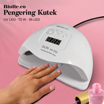 Biutte.co Pengering Kutek Kuku UV LED Nail Dryer 72 W 36 LED - SUN X5 Plus