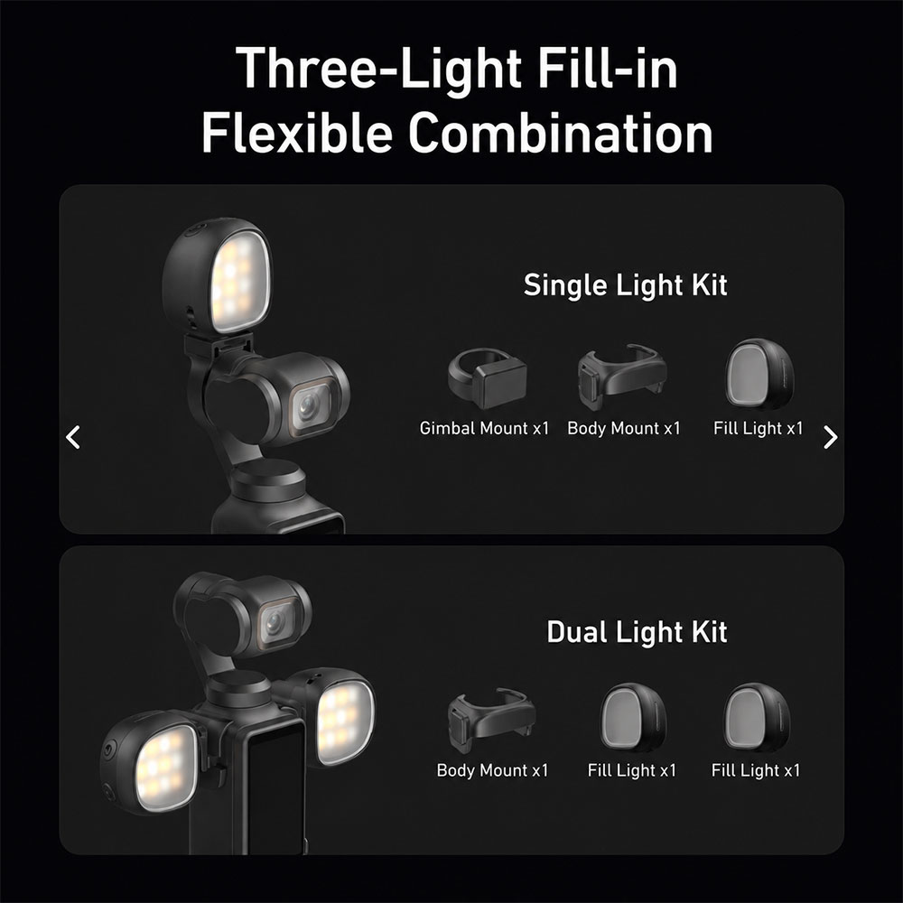 TELESIN Magnetic Dual Mini Fill Light LED for DJI Osmo Pocket 4 - S5-BGD-23-TDJ Gambar produk TELESIN Magnetic Dual Mini Fill Light LED for DJI Osmo Pocket 4 - S5-BGD-23-TDJ - 7