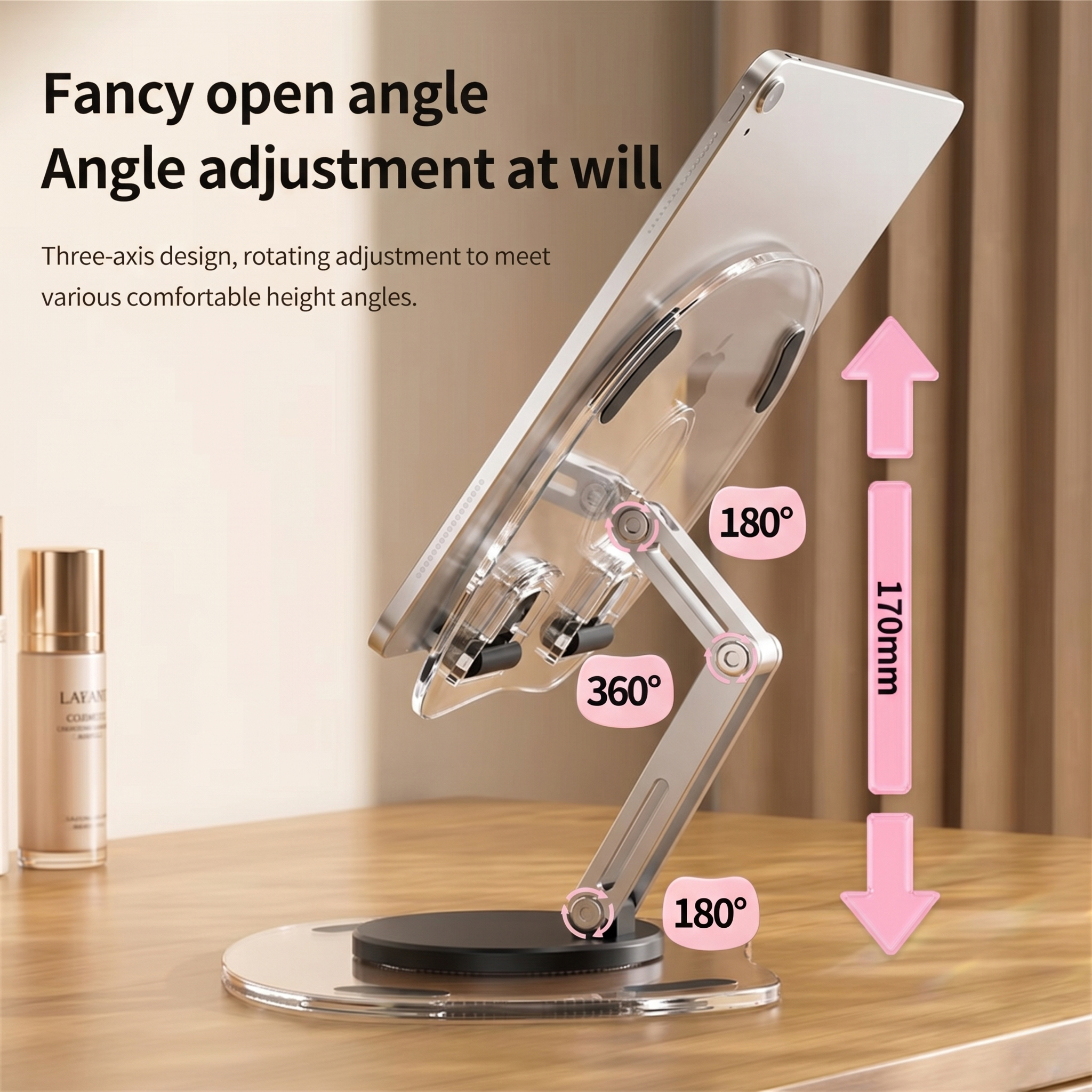 EMTRA Stand Tablet Foldable Aluminium Holder 360 Rotation 4-13 Inch - Q16 Gambar produk EMTRA Stand Tablet Foldable Aluminium Holder 360 Rotation 4-13 Inch - Q16 - 4